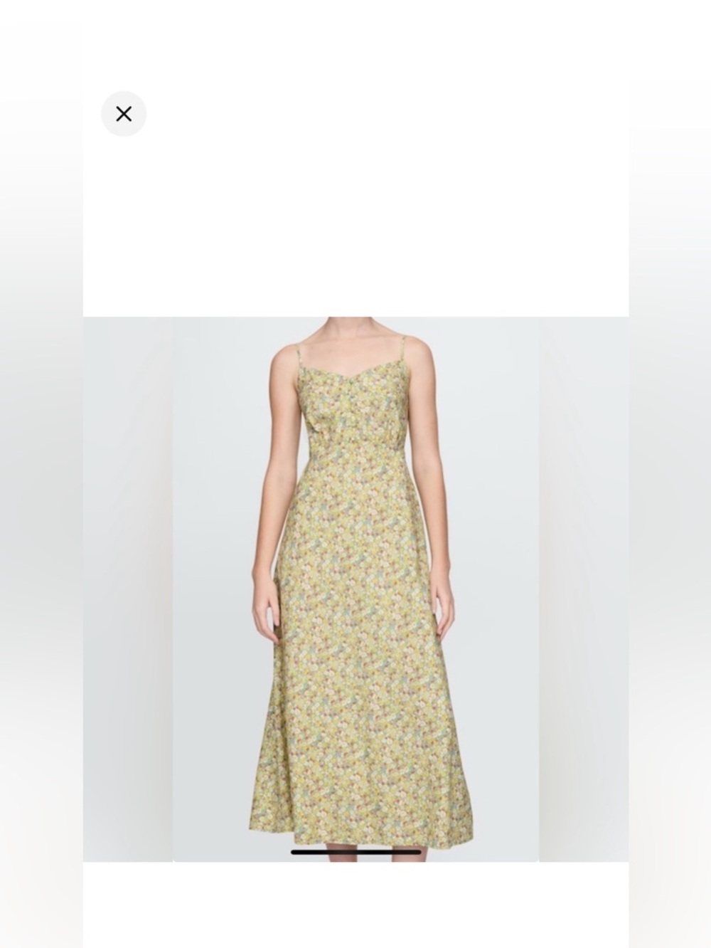 Gap yellow linen floral slip dress